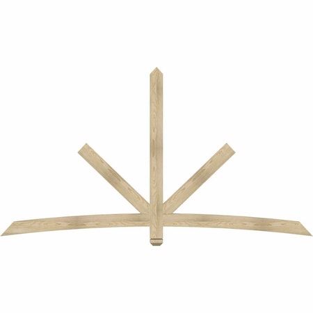 Ekena Millwork Alberta Rough Sawn Timber Gable Bracket, Douglas Fir, 96"W x 52"H x 2"D x 4"F, 13/12 Pitch GBW096X52X0204ALB00RDF